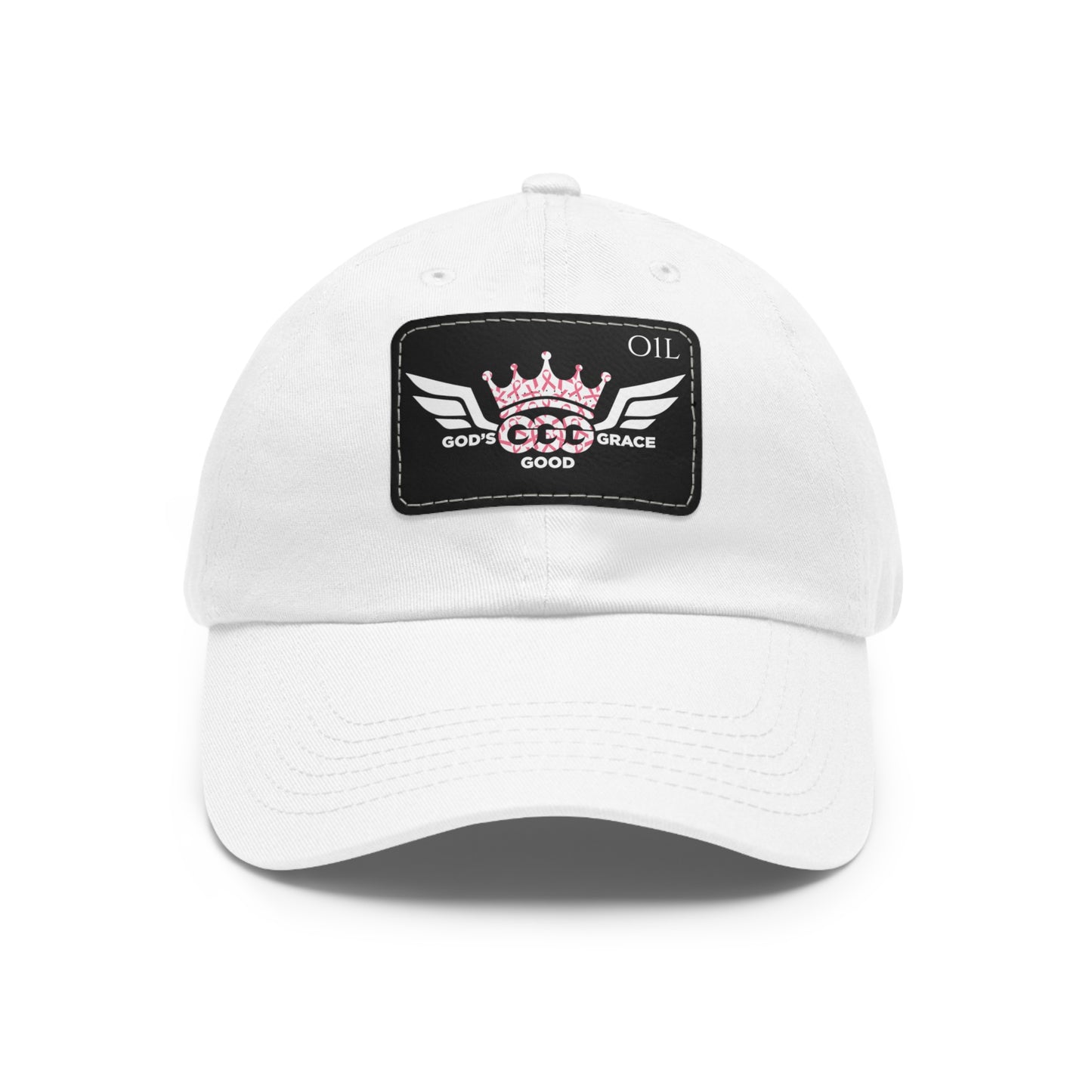 T...b GGG CANCER Support pink design Hat with Leather Patch
