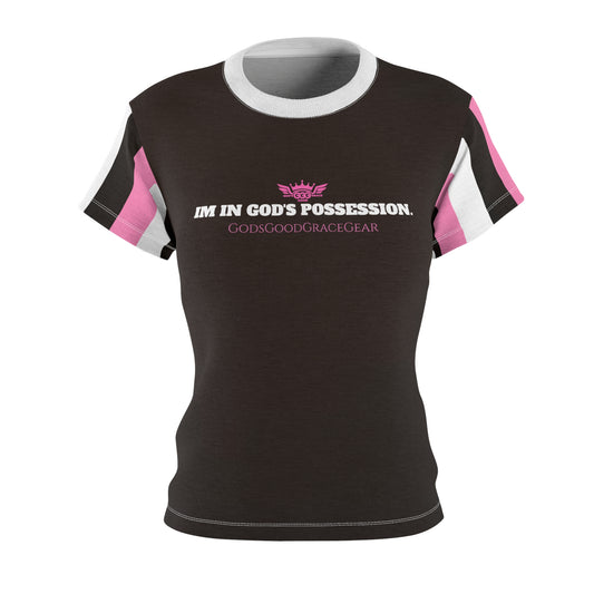 A......Pink/white/brown GGG Women's Cut & Sew Tee