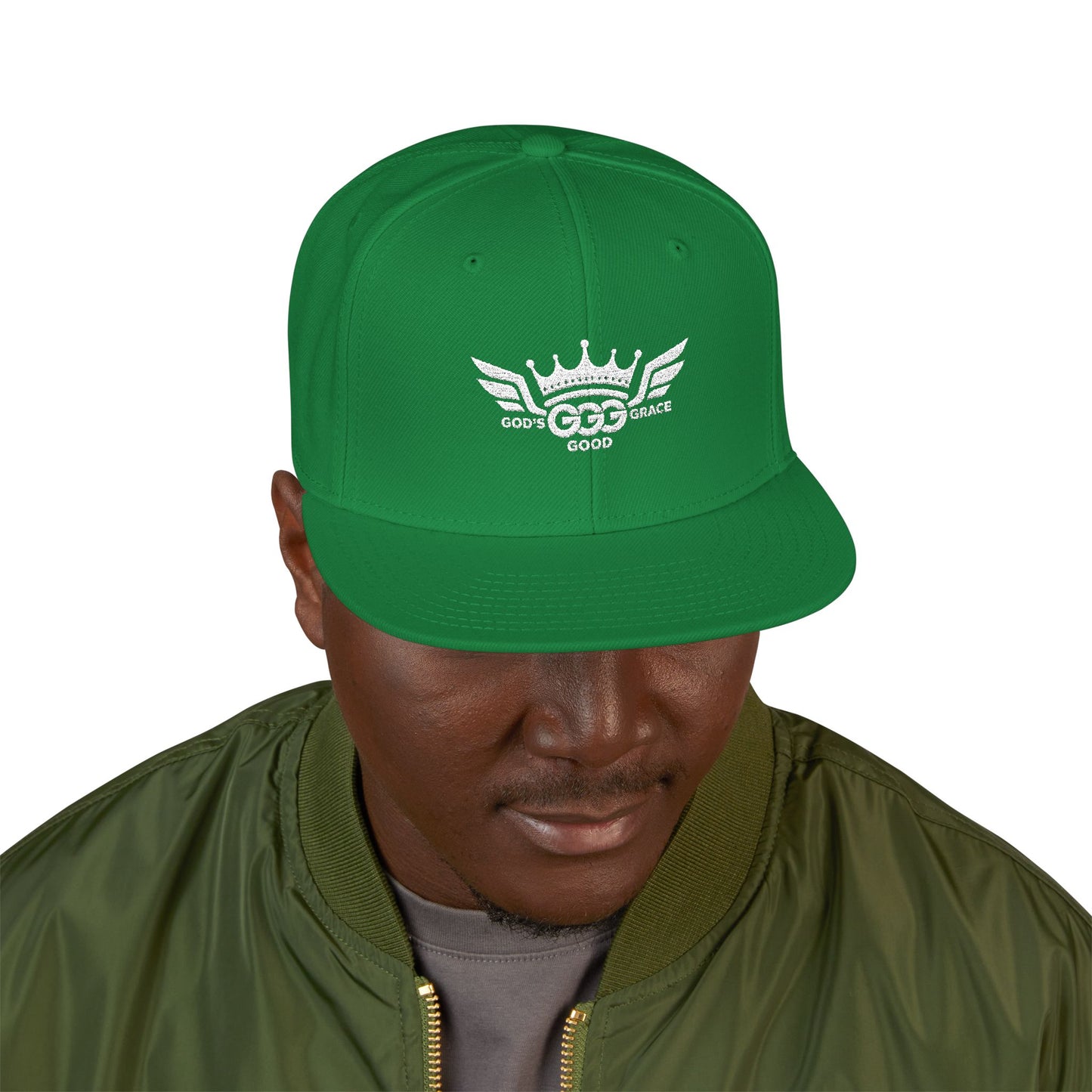 N...GGG  EMBROIDERY ..Multiple colors, Mens White logo Snapback Hat