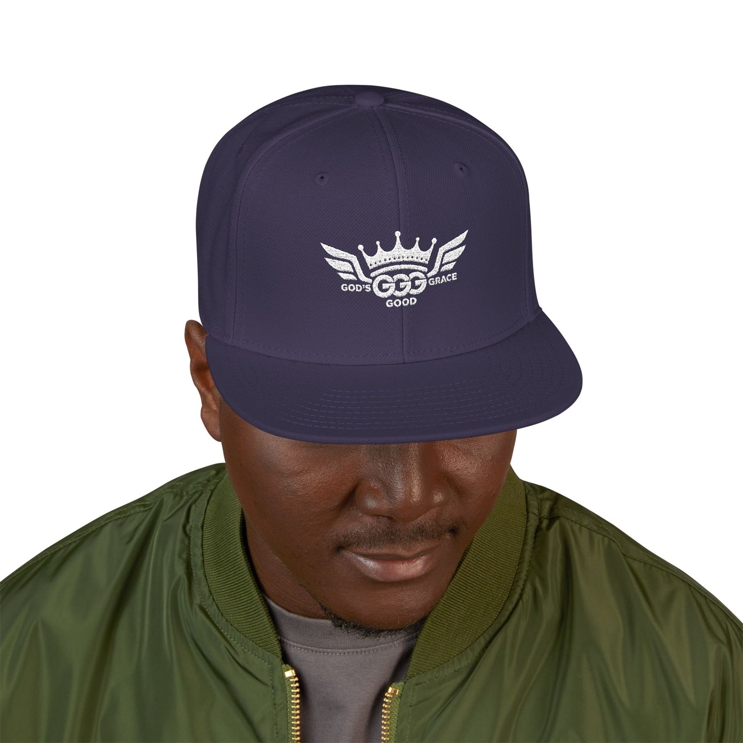 N...GGG  EMBROIDERY ..Multiple colors, Mens White logo Snapback Hat