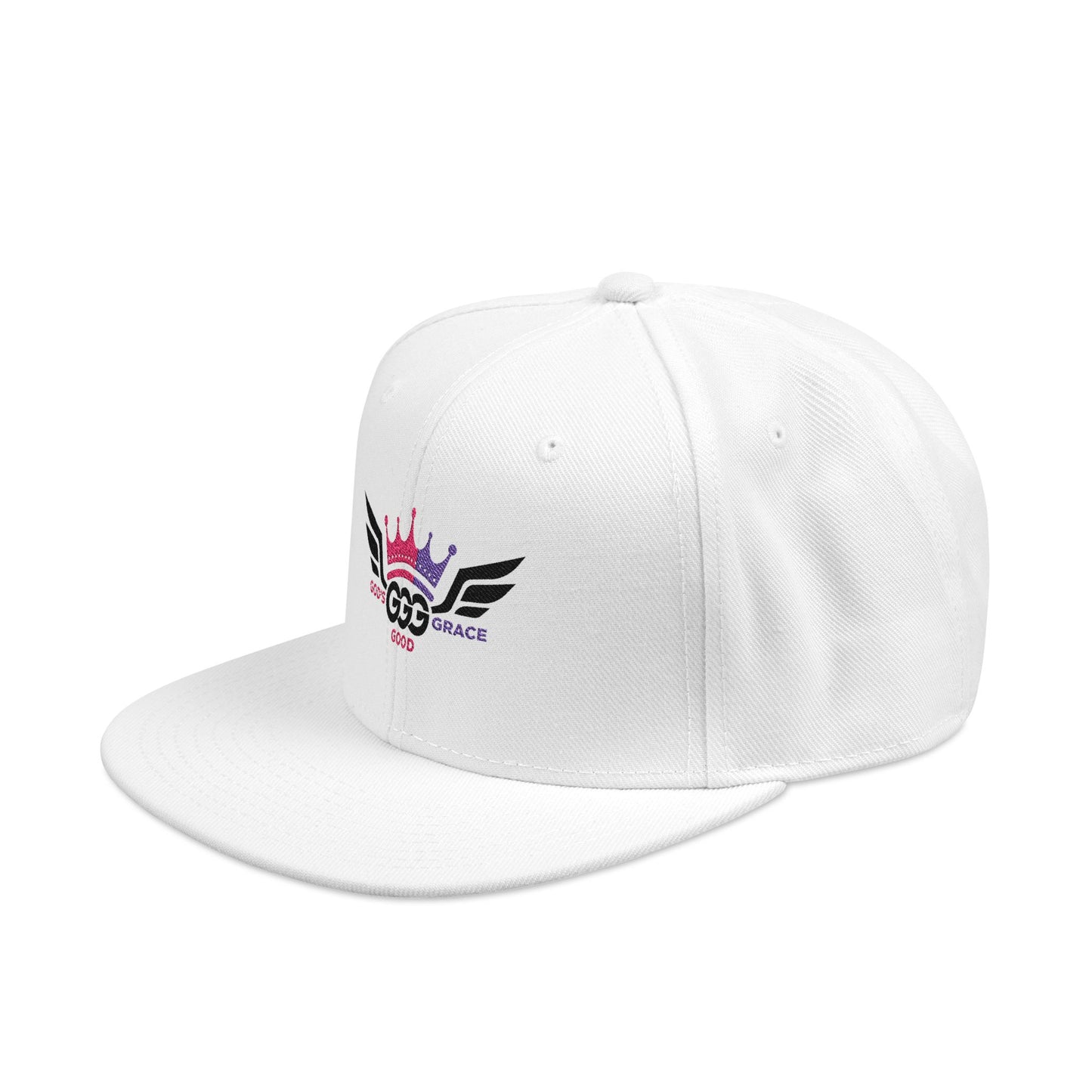 Q...GGG  EMBROIDERY ..Multiple colors, Mens black/purple logo Snapback Hat