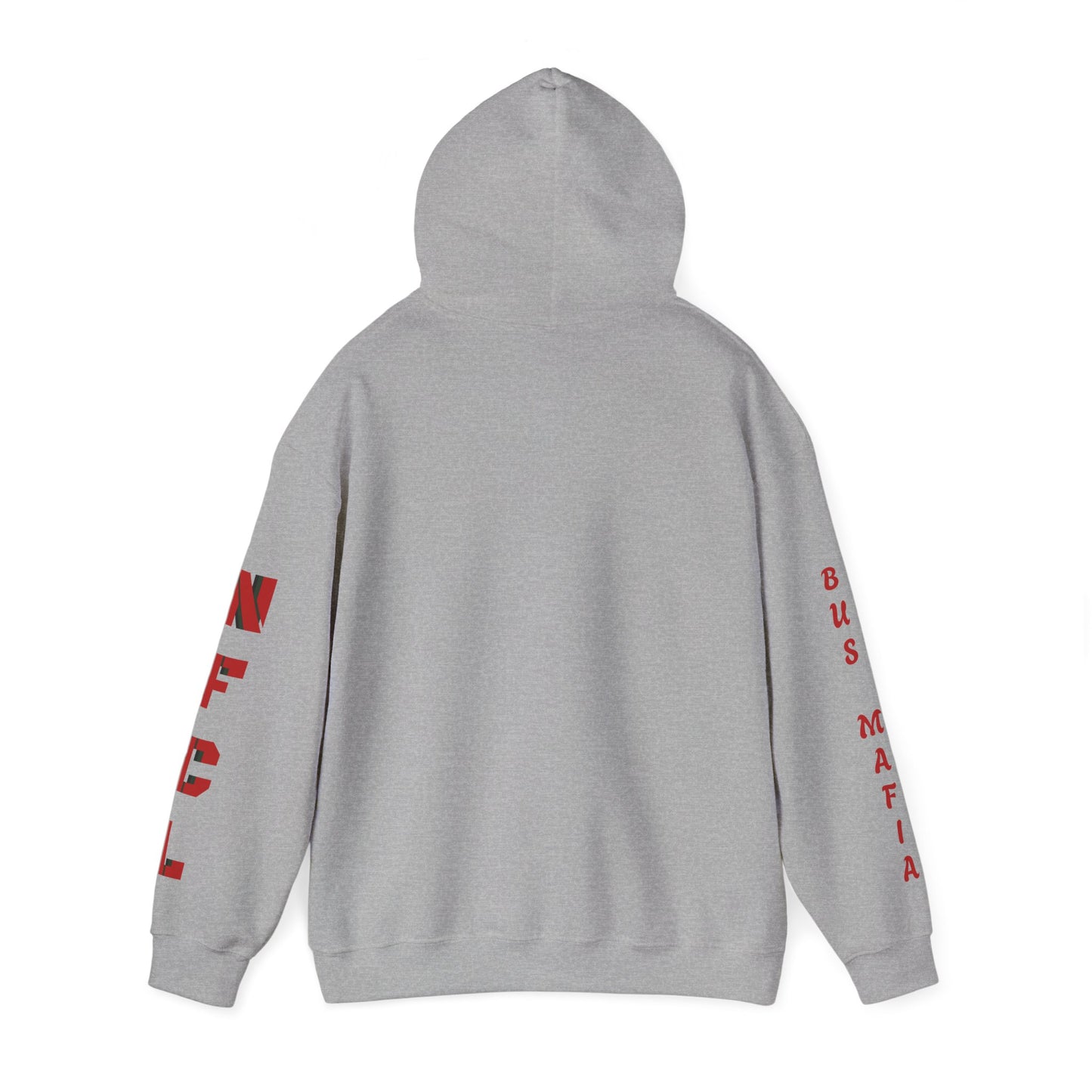 Z...NFCL WORK ATTIRE Hoodie with Red/hunter green grey ...Sleeve Graphics