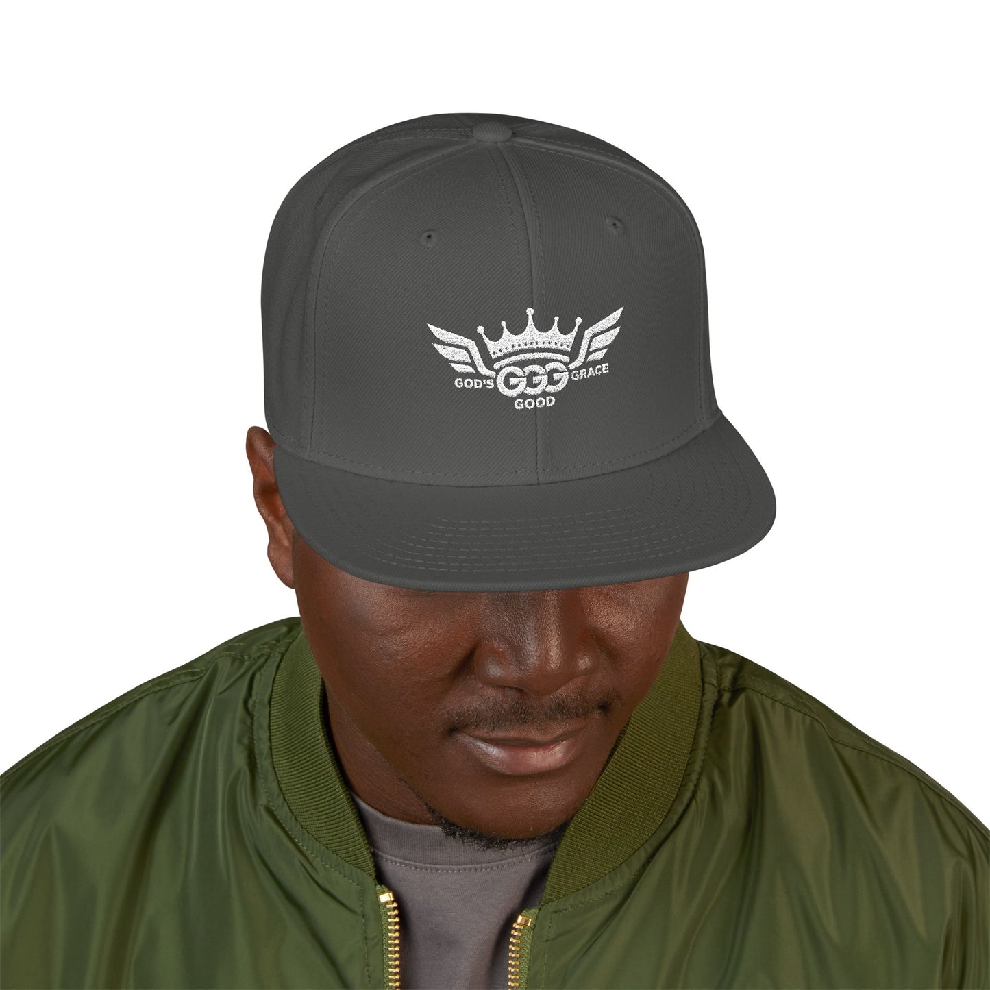 N...GGG  EMBROIDERY ..Multiple colors, Mens White logo Snapback Hat