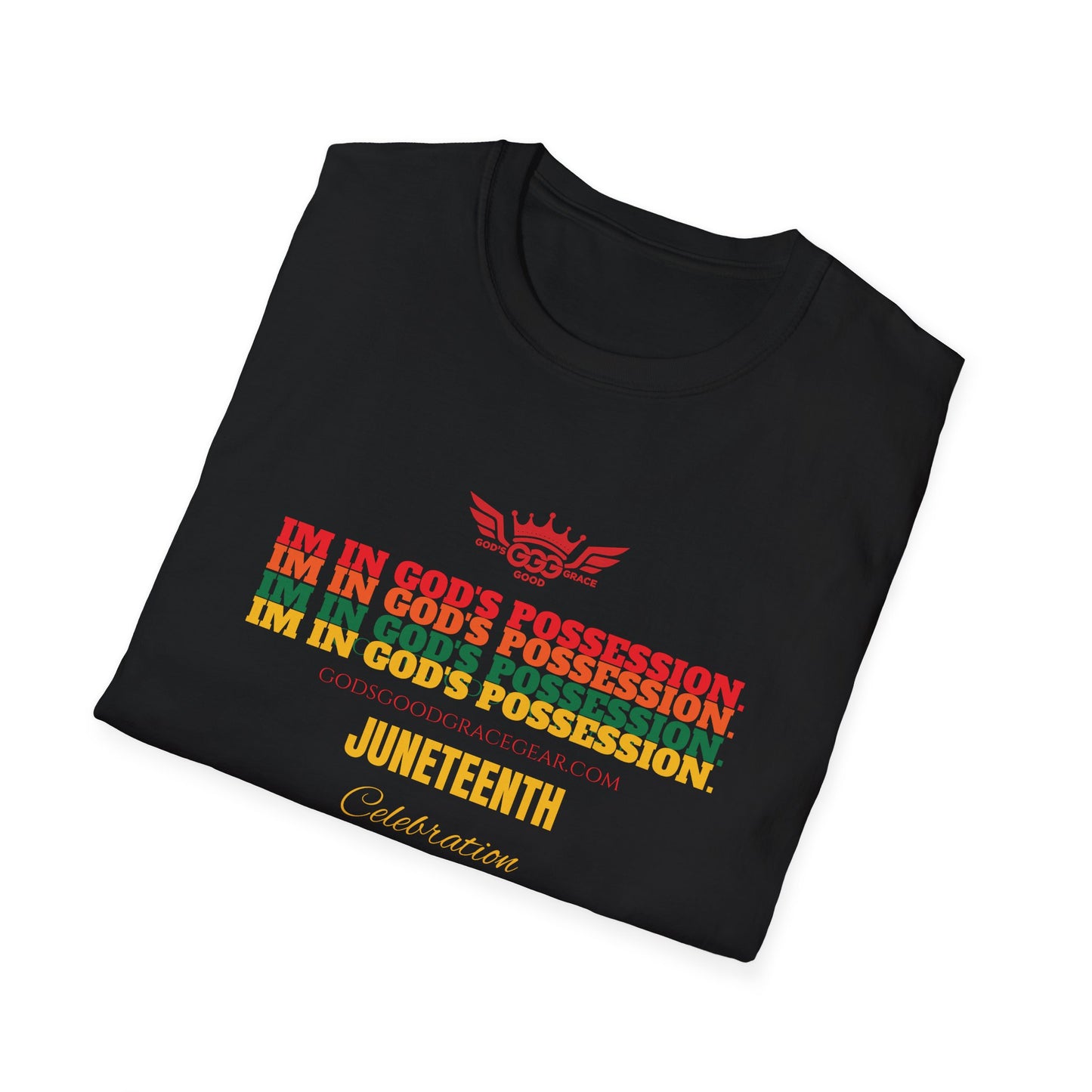 A.............juneteenth red/black/green GGG Unisex Softstyle T-Shirt