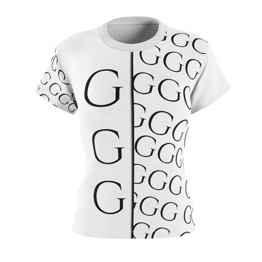 A.....................black design WOMENS STYLE T-SHIRT white/black AOP Cut & Sew Tee