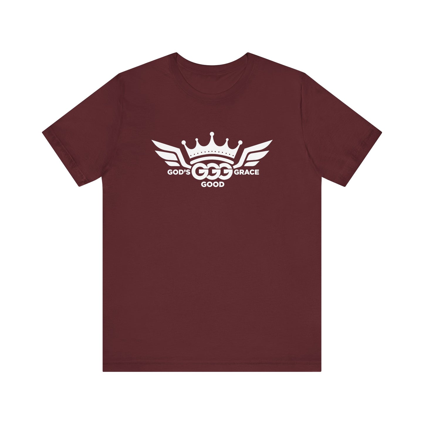 C....WHITE LOGO maroon Unisex Jersey Short Sleeve Tee