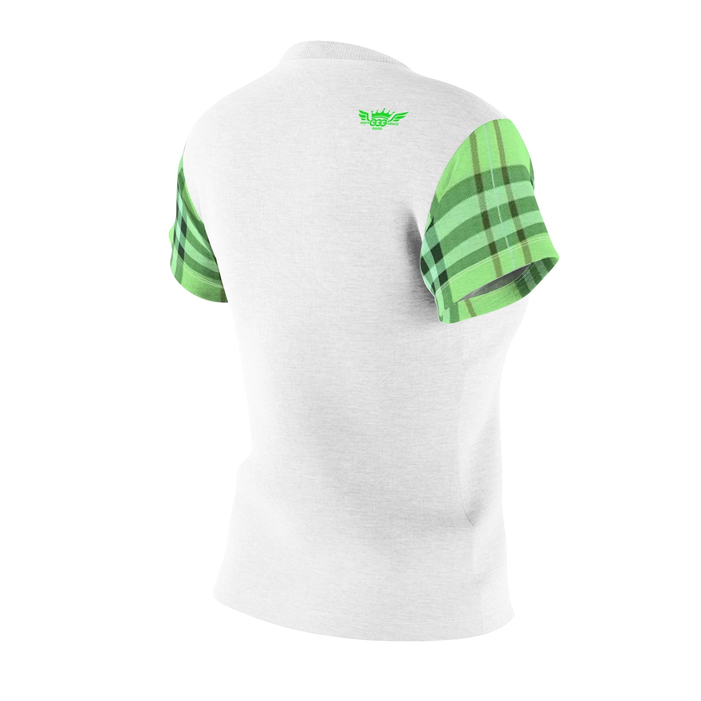 K...GGG fluorescent green,white design Women's AOP Cut & Sew Tee