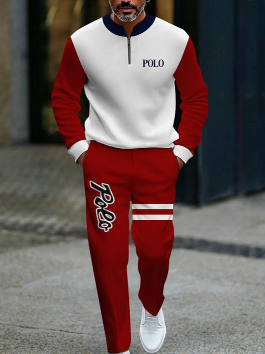 E...Men's Half-Zip Sports Track Suit