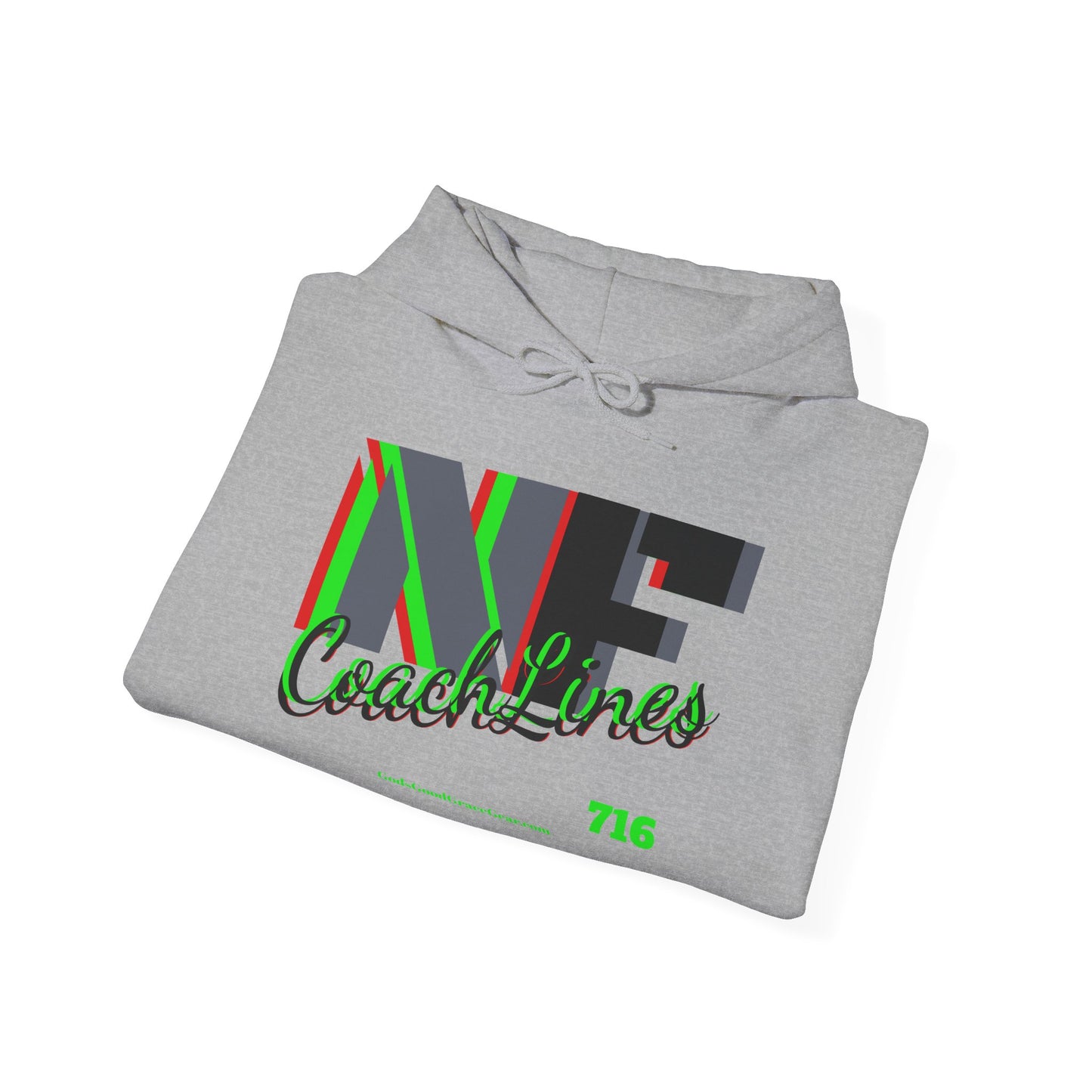 Z...NFCL WORK ATTIRE Hoodie with grey/black green red Sleeve Graphics
