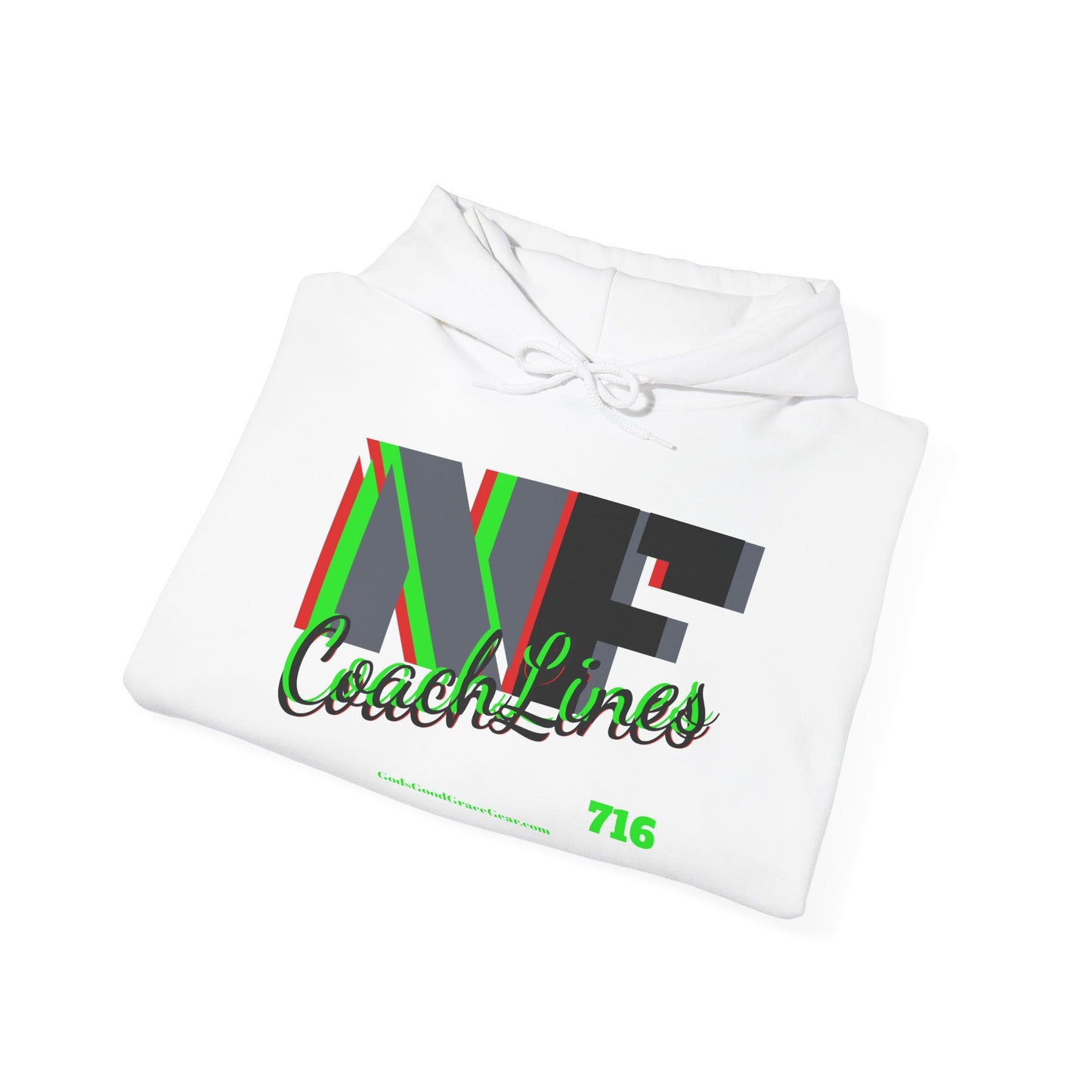 Z...NFCL WORK ATTIRE Hoodie with grey/black green red Sleeve Graphics