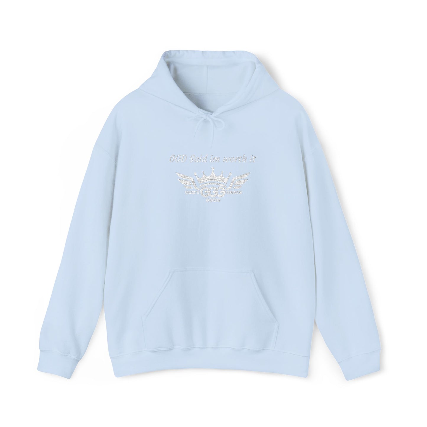 B...GGG b White Logo EMBROIDERY God said I'm worth it Hoodie MULTIPLE COLORS