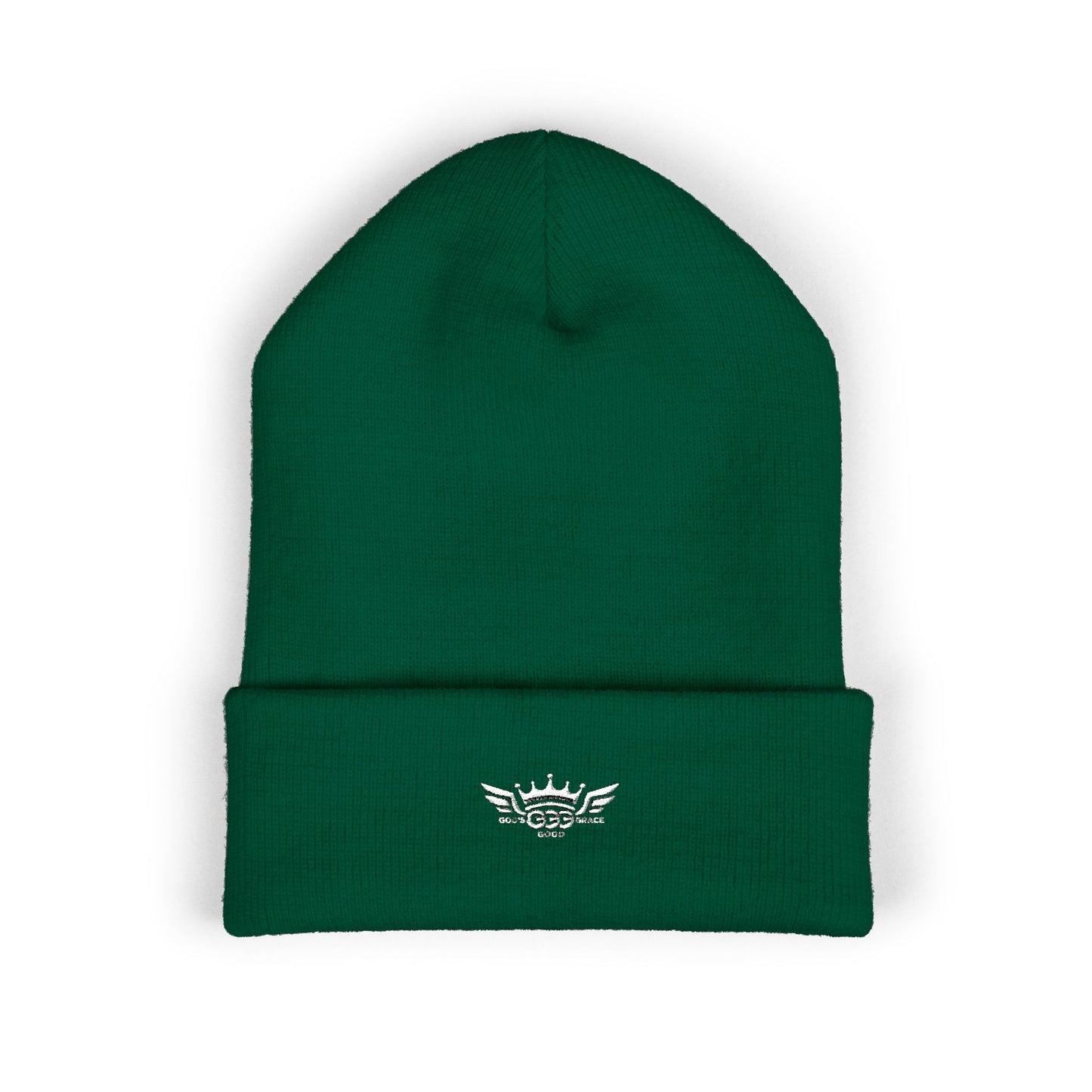 T...GGG White Logo Embroidered Classic Cuffed Beanie —MULTIPLE COLORS... Knit Hat