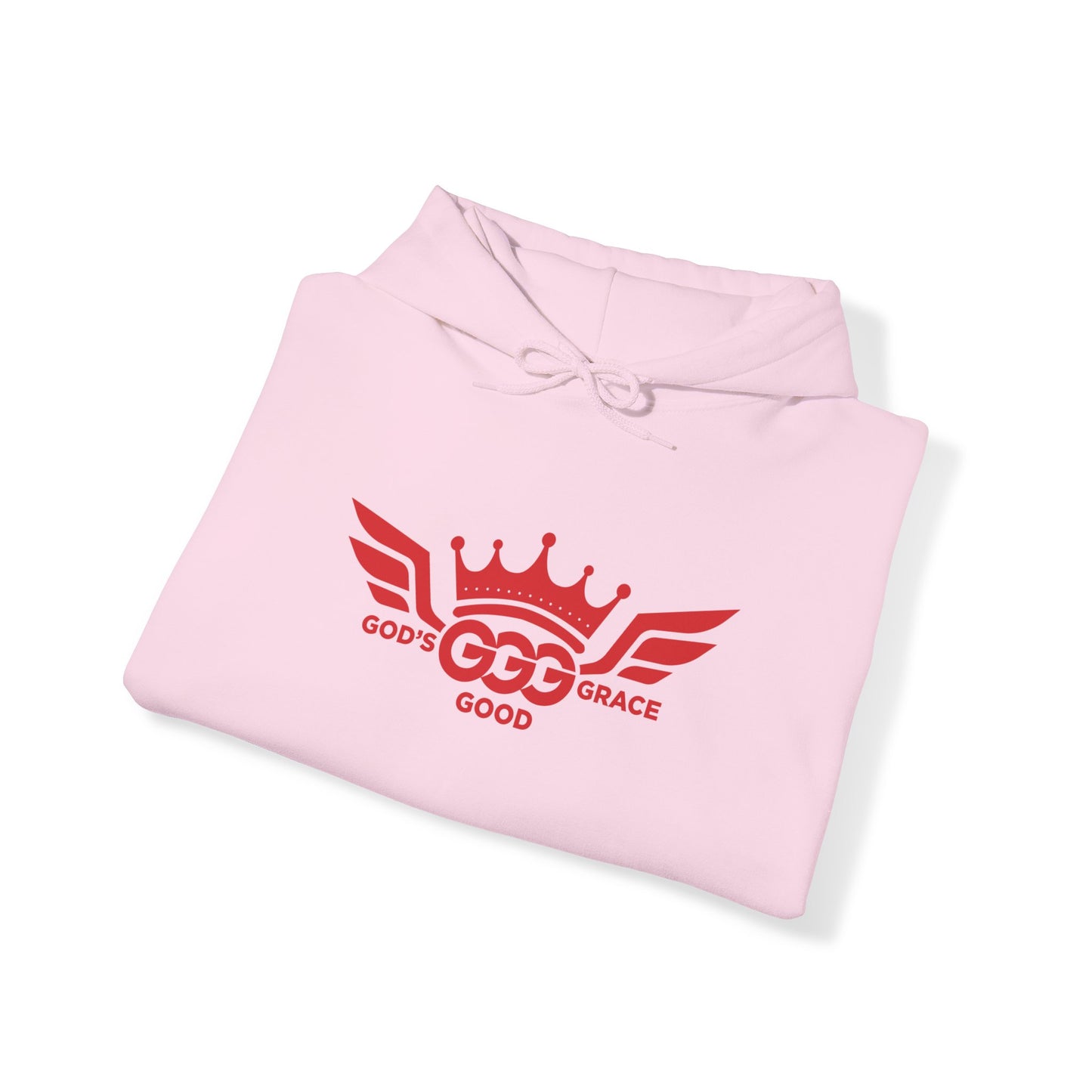 C...RED LOGO light pink Unisex Heavy Blend™ Hooded Sweatshirt