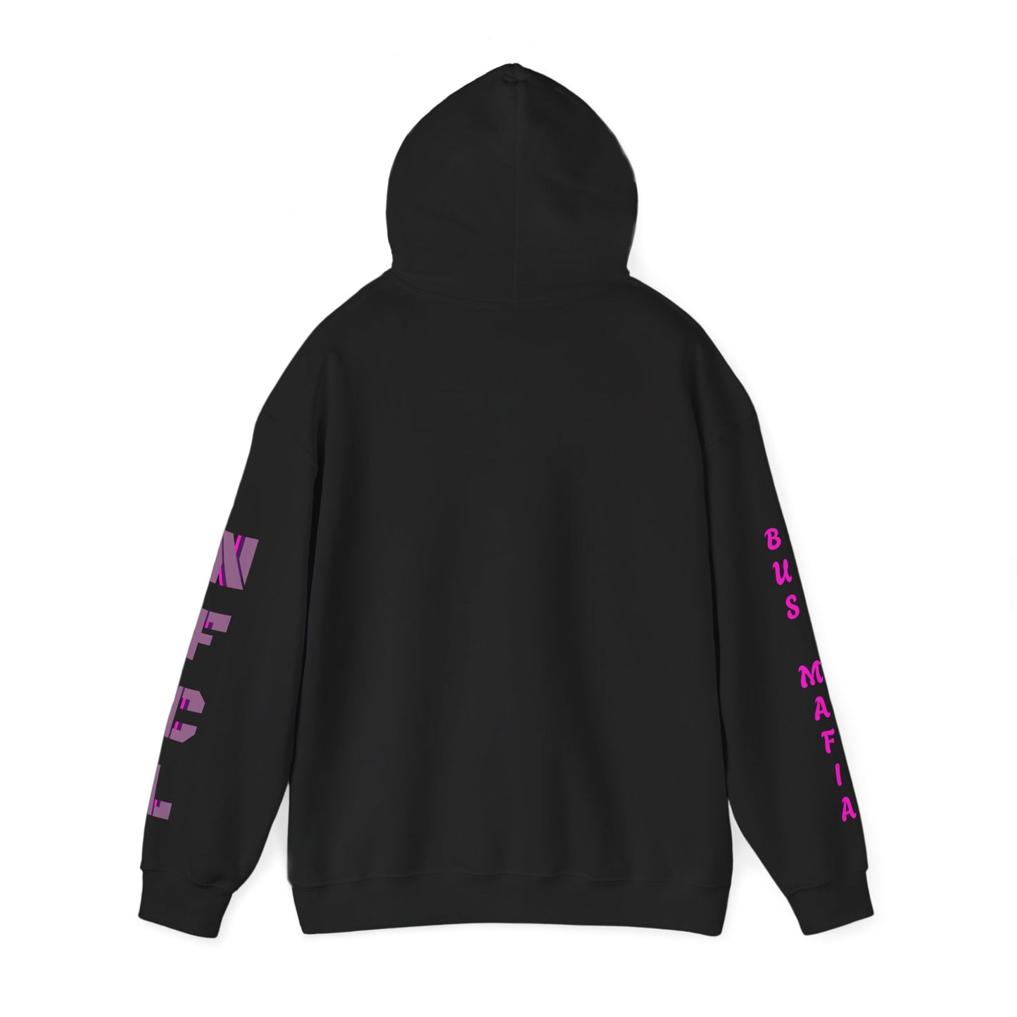 Z...NFCL WORK ATTIRE pink purple black Hoodie with Purple Sleeve Graphics