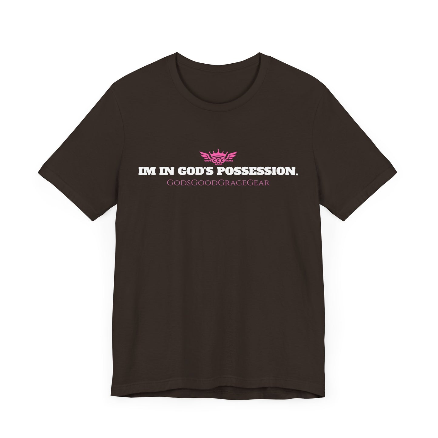 A......Pink/white/brown GGG Unisex Jersey Short Sleeve Tee