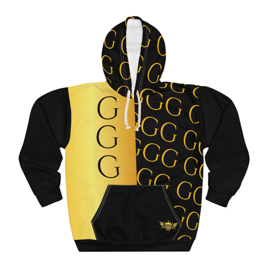 A.........................GGG...POLYESTER BIG BOY BLACK GOLD DESIGN Unisex Pullover Hoodie