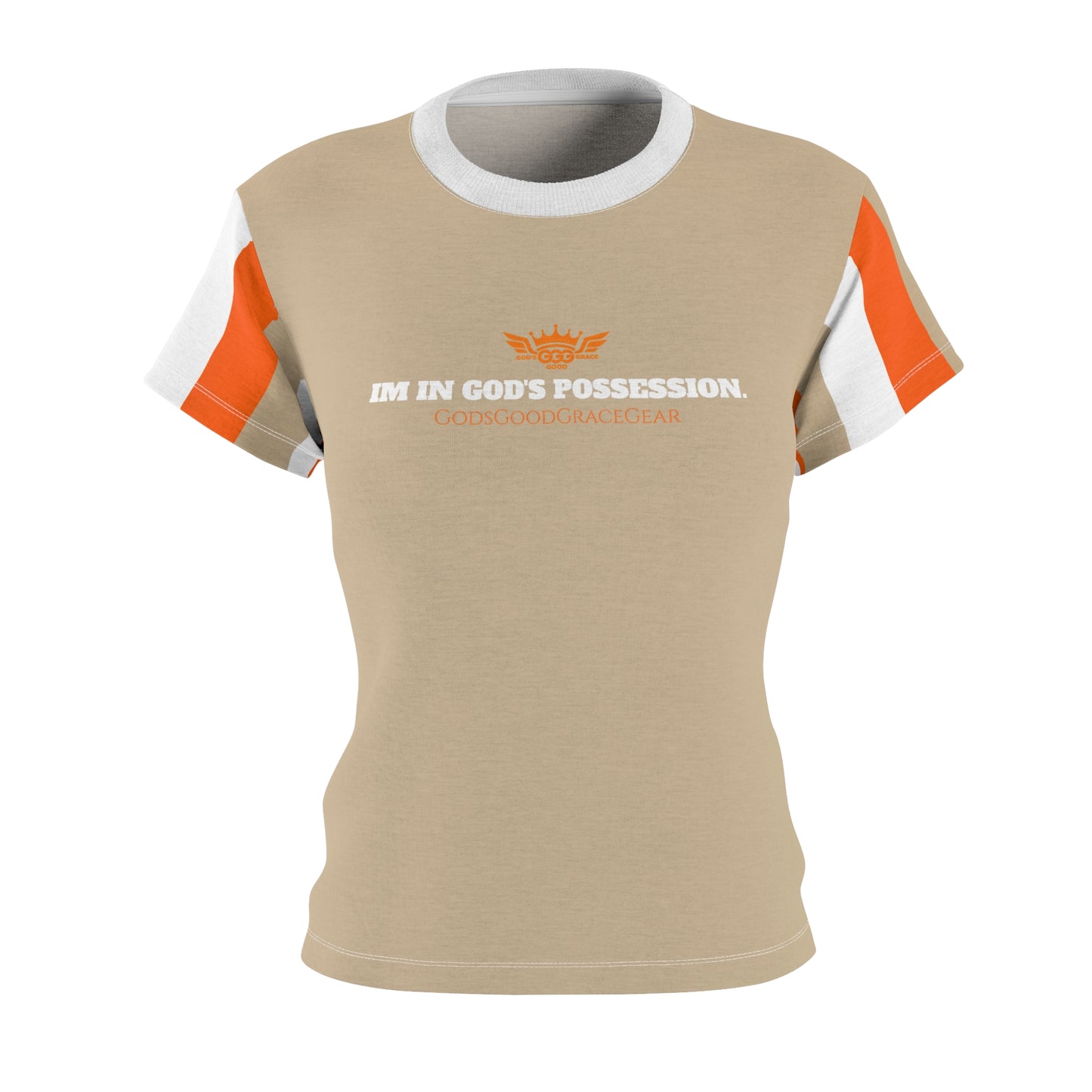 A.........orange/white/beige Women's Cut & Sew Tee