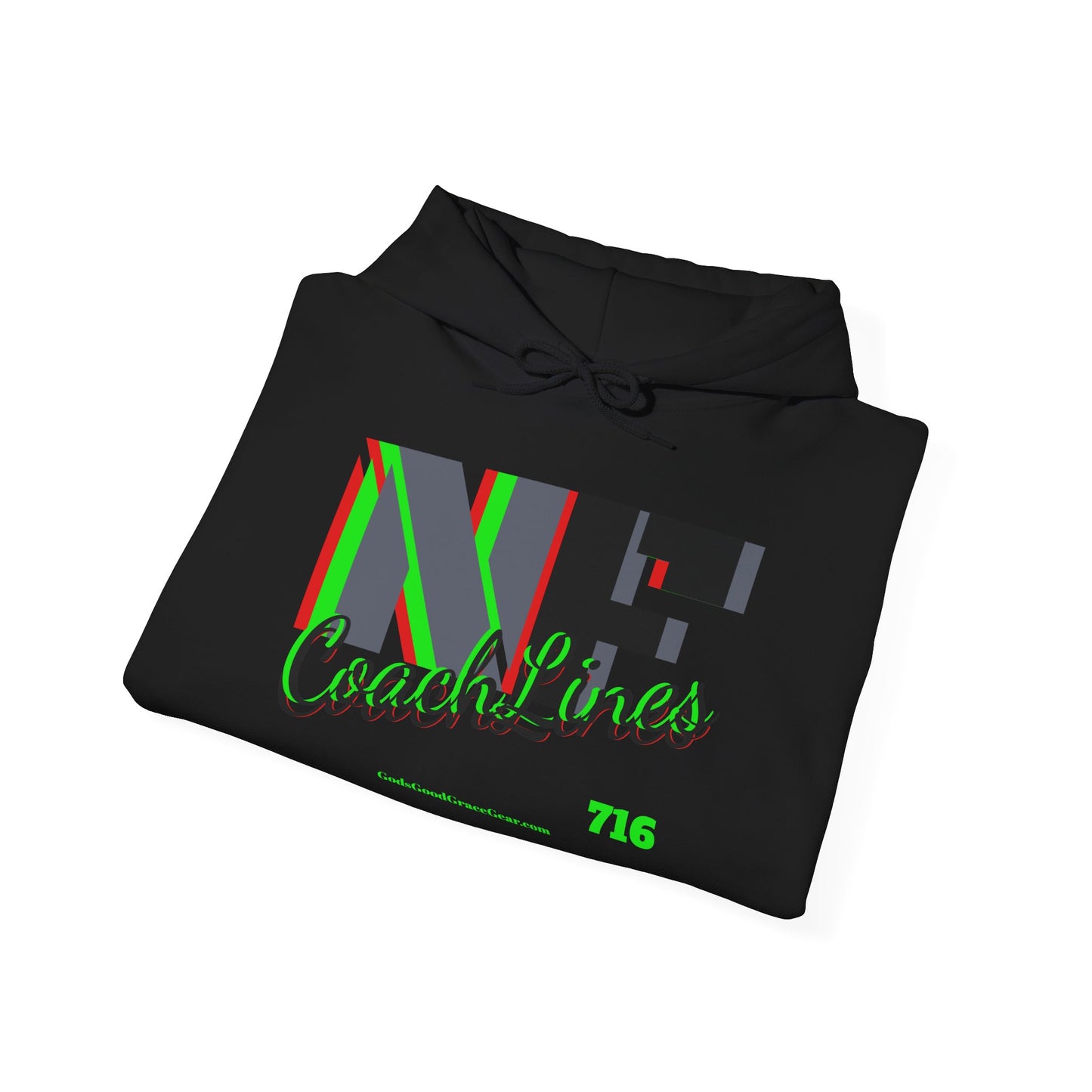 Z...NFCL WORK ATTIRE Hoodie with grey/black green red Sleeve Graphics