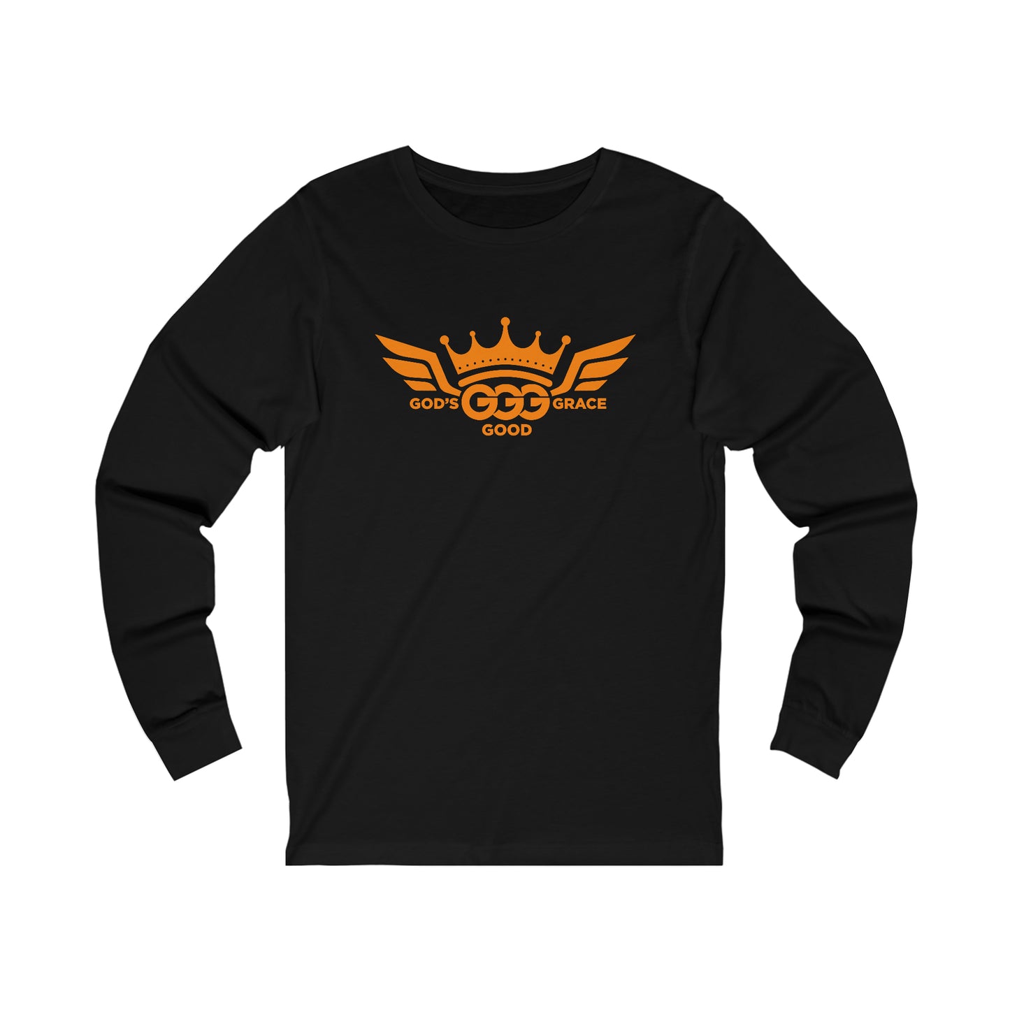 A...FLUORESCENT ORANGE LOGO black Unisex Jersey Long Sleeve Tee