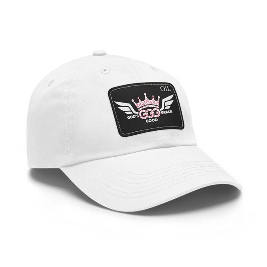 T...b GGG CANCER Support pink design Hat with Leather Patch