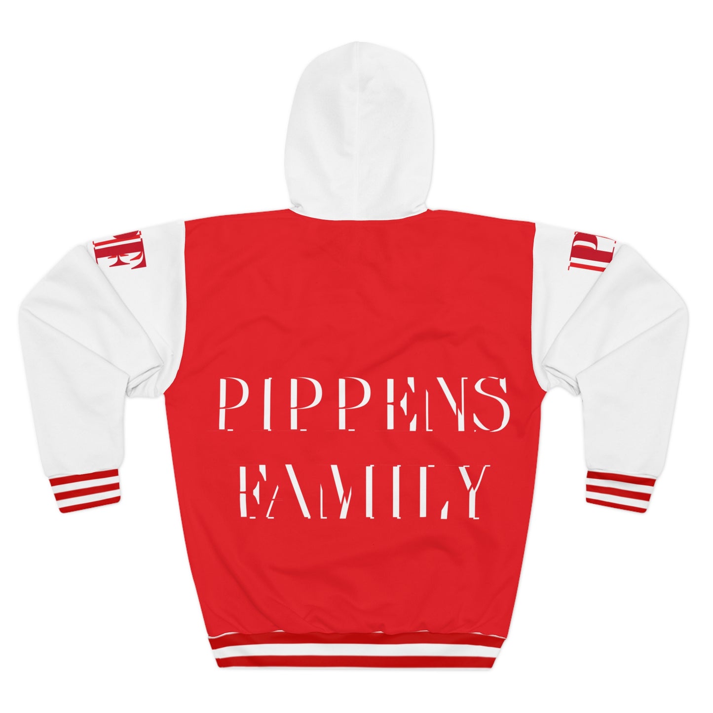 ZZZZZZZ...PIPPENS FAMILY ...POLYESTER BIG BOY RED WHITE DESIGN Unisex Pullover Hoodie