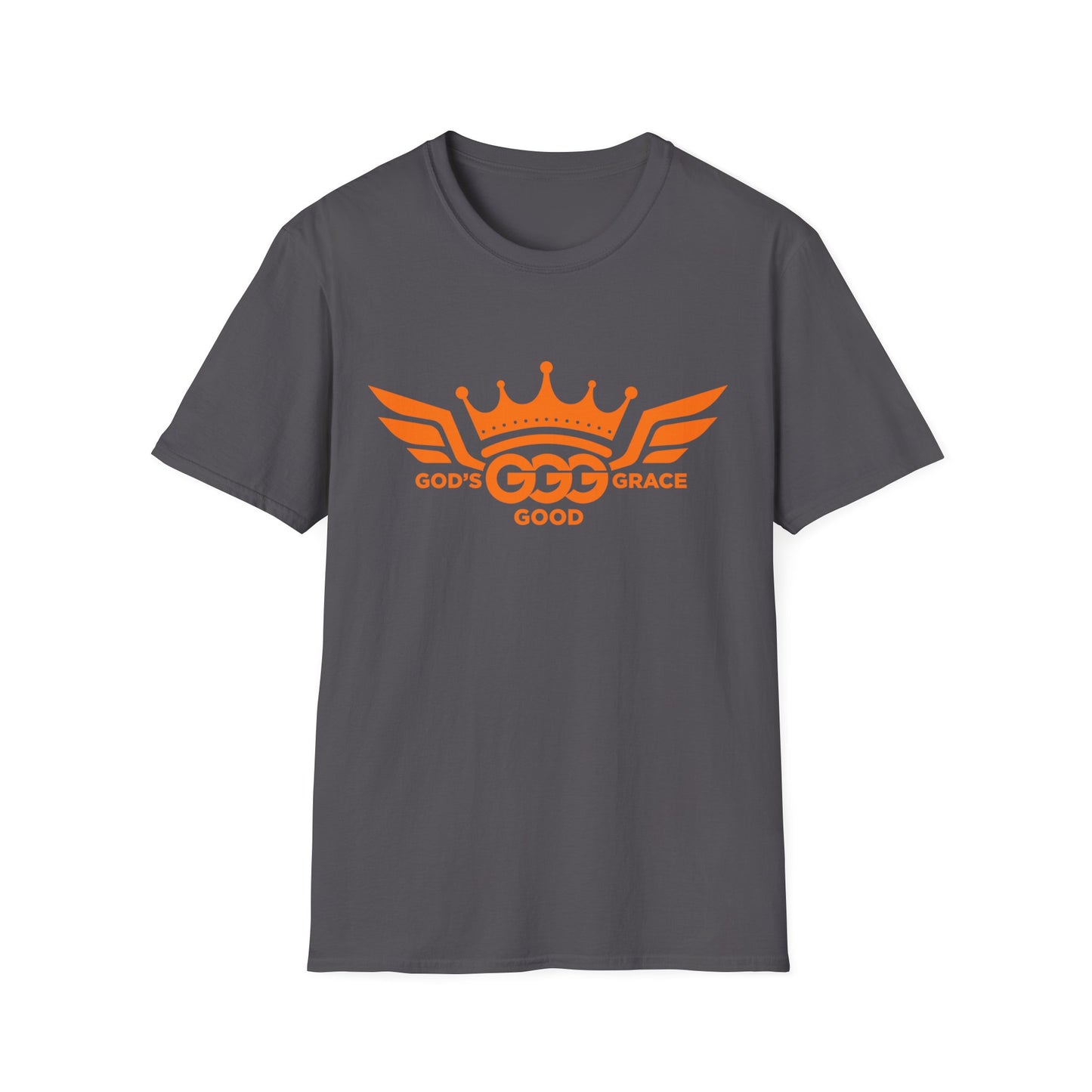 A....MULTIPLE COLORS  Florescent ORANGE LOGO.. Unisex SOFTSTYLE  T-Shirt