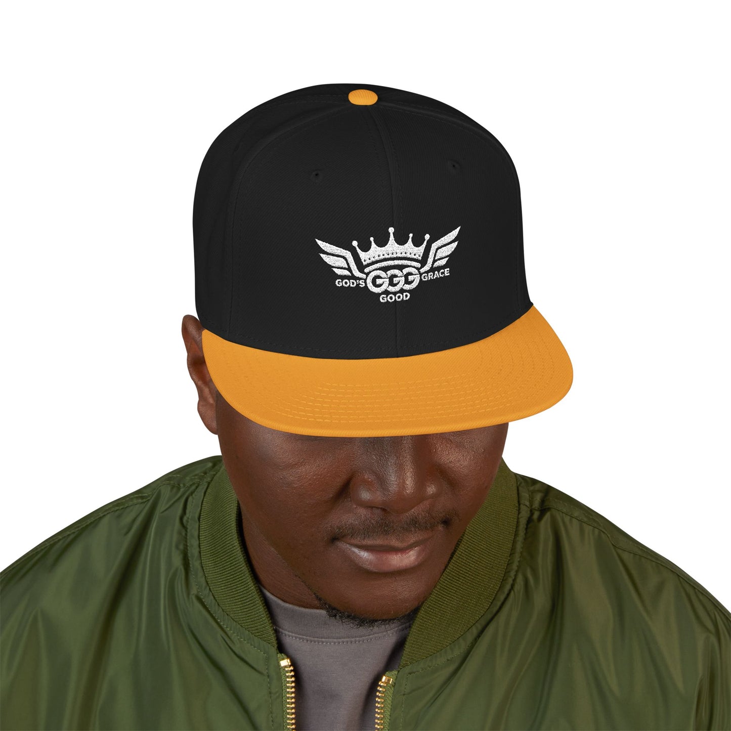 N...GGG  EMBROIDERY ..Multiple colors, Mens White logo Snapback Hat