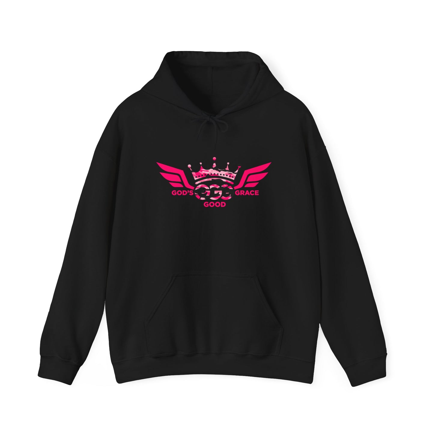 A...CAMOUFLAGE PINK LOGO black Unisex Heavy Blend™ Hooded Sweatshirt