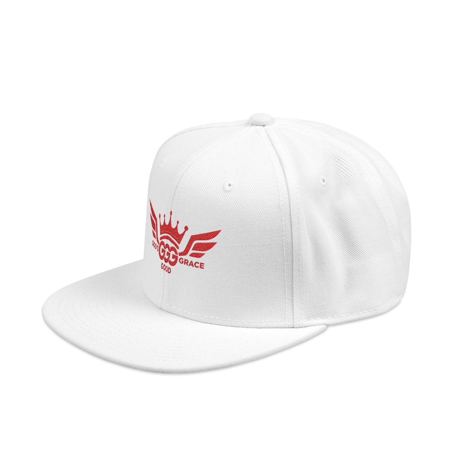 S...GGG z.c  EMBROIDERY ..red/white Mens White logo Snapback Hat