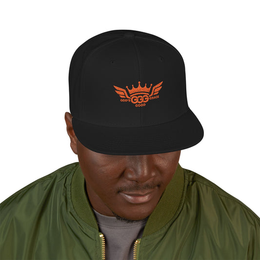 R...GGG EMBROIDERY ..MULTIPLE COLORS, Mens Fluorescent orange logo Snapback Hat