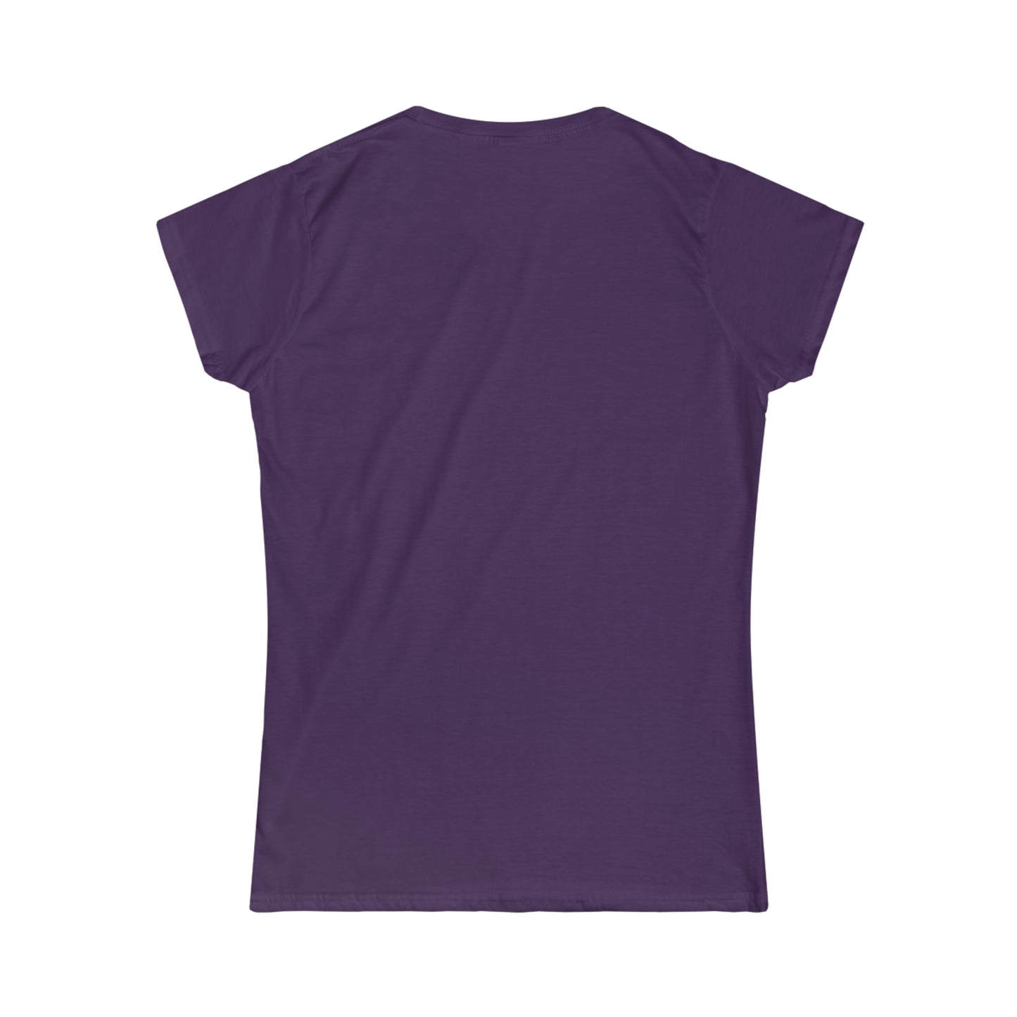 A....PURPLE LOGO WOMENS white Softstyle Tee