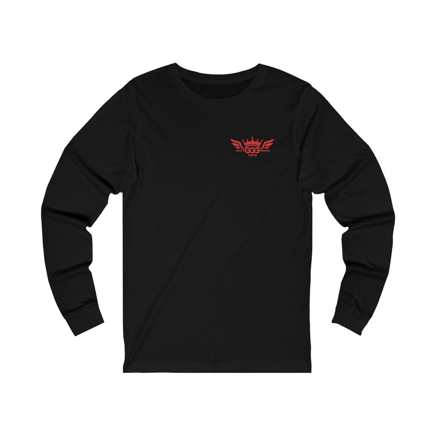 B....RED LOGO black Unisex Jersey Long Sleeve Tee