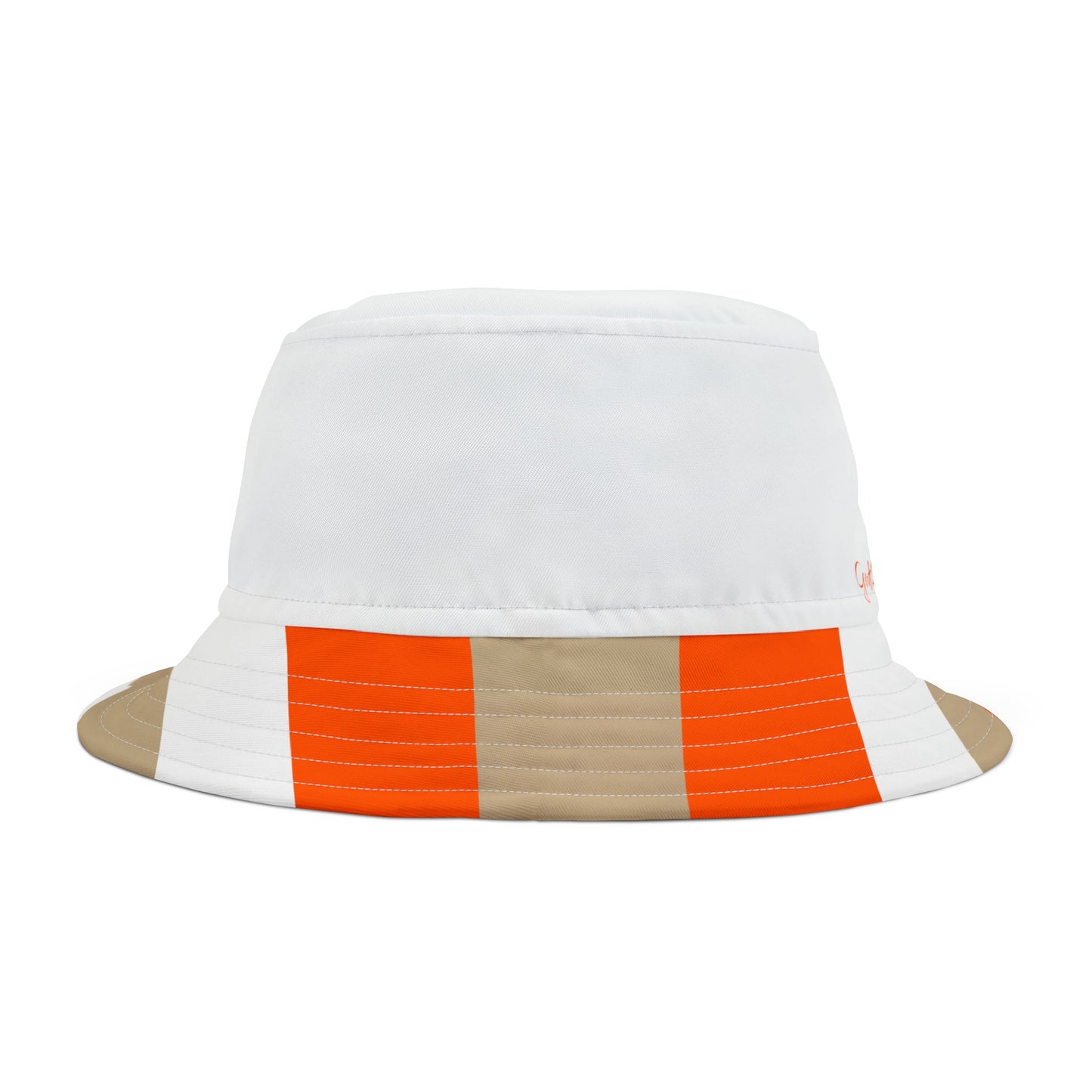 A.........orange/white/beige Bucket Hat