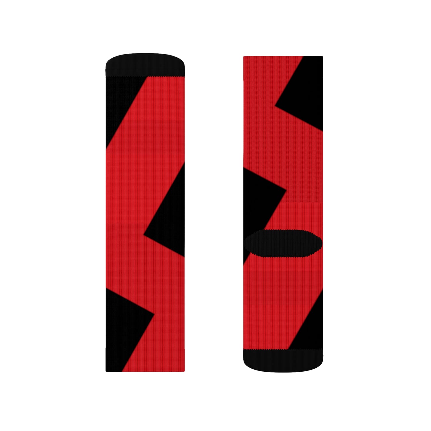 A..........red/black GGG design Sublimation Socks