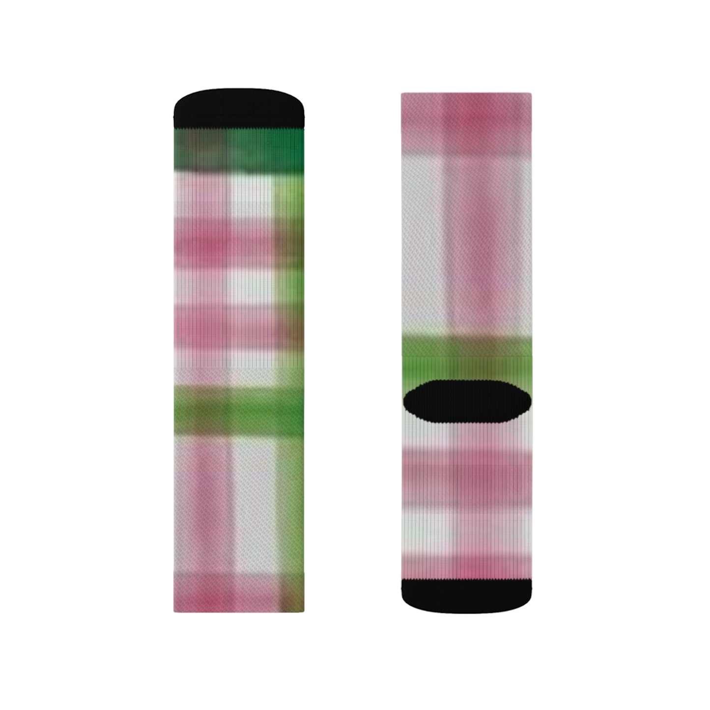 C...green/pink/white design Sublimation Socks ( Socks, t-shirt, hat SOLD SEPARATELY )