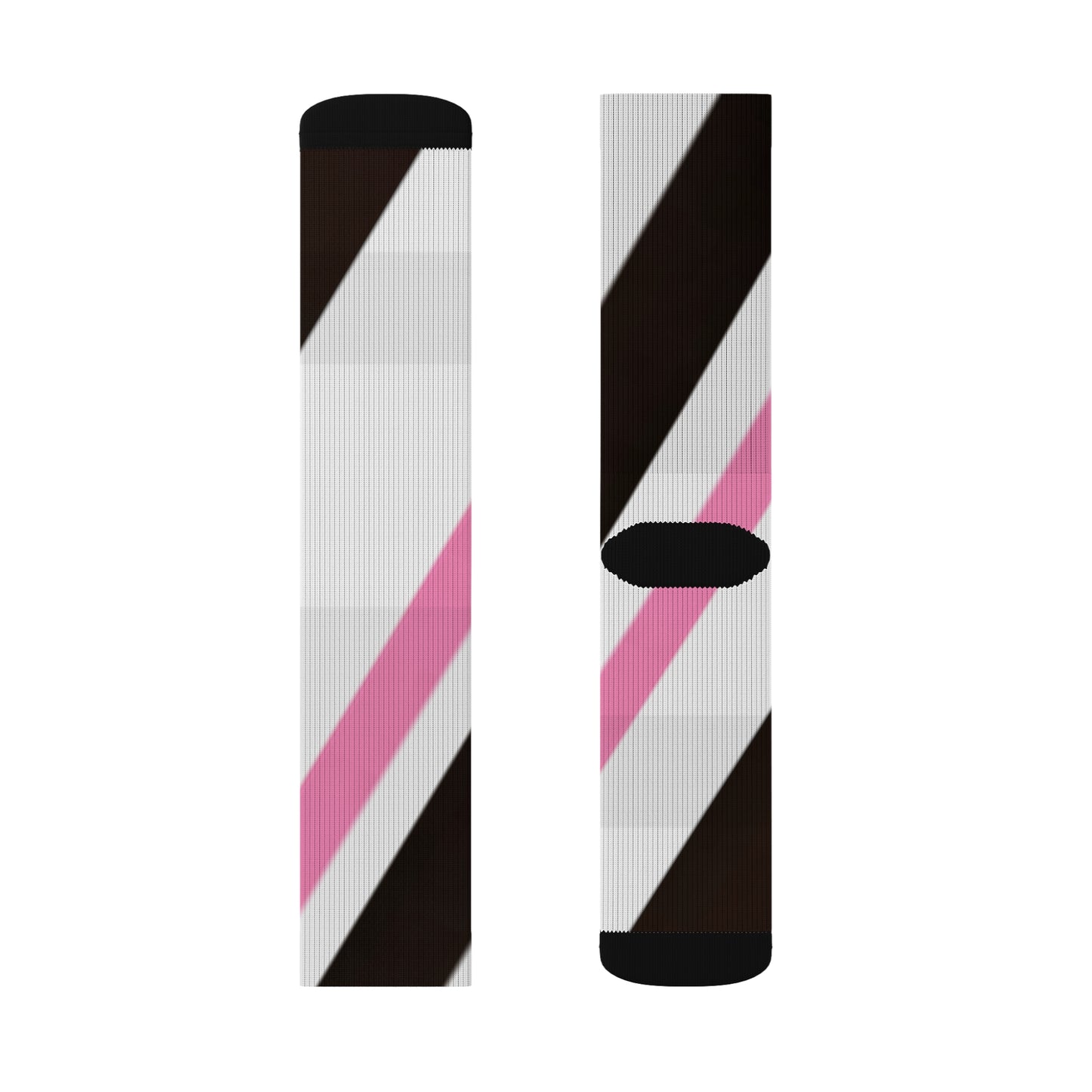 A......pink/white/brown GGG design Sublimation Socks