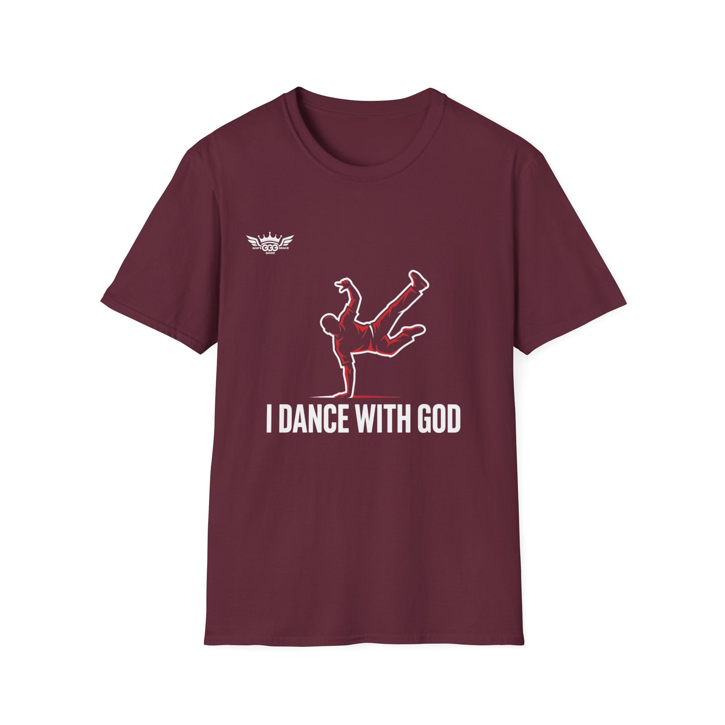 Zz...GGG.. I Dance With God..MULTIPLE COLORS BREAK DANCING Vibes Unisex Softstyle T-Shirt - Trendy Apparel for Creatives & Tech Enthusiasts