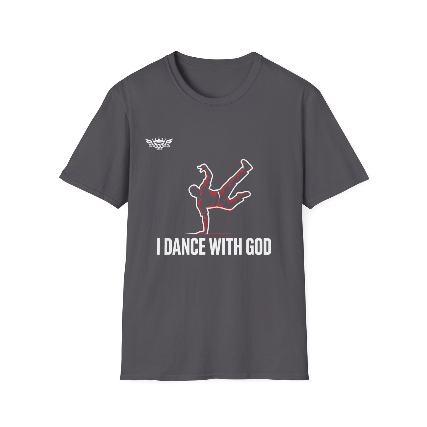 Zz...GGG.. I Dance With God..MULTIPLE COLORS BREAK DANCING Vibes Unisex Softstyle T-Shirt - Trendy Apparel for Creatives & Tech Enthusiasts
