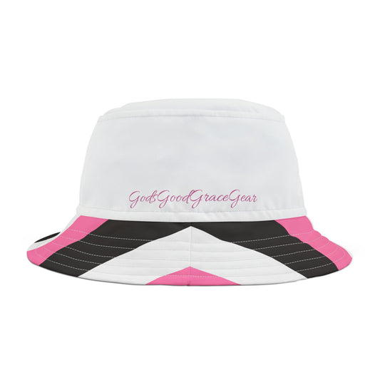 A......pink/white/brown GGG Bucket Hat