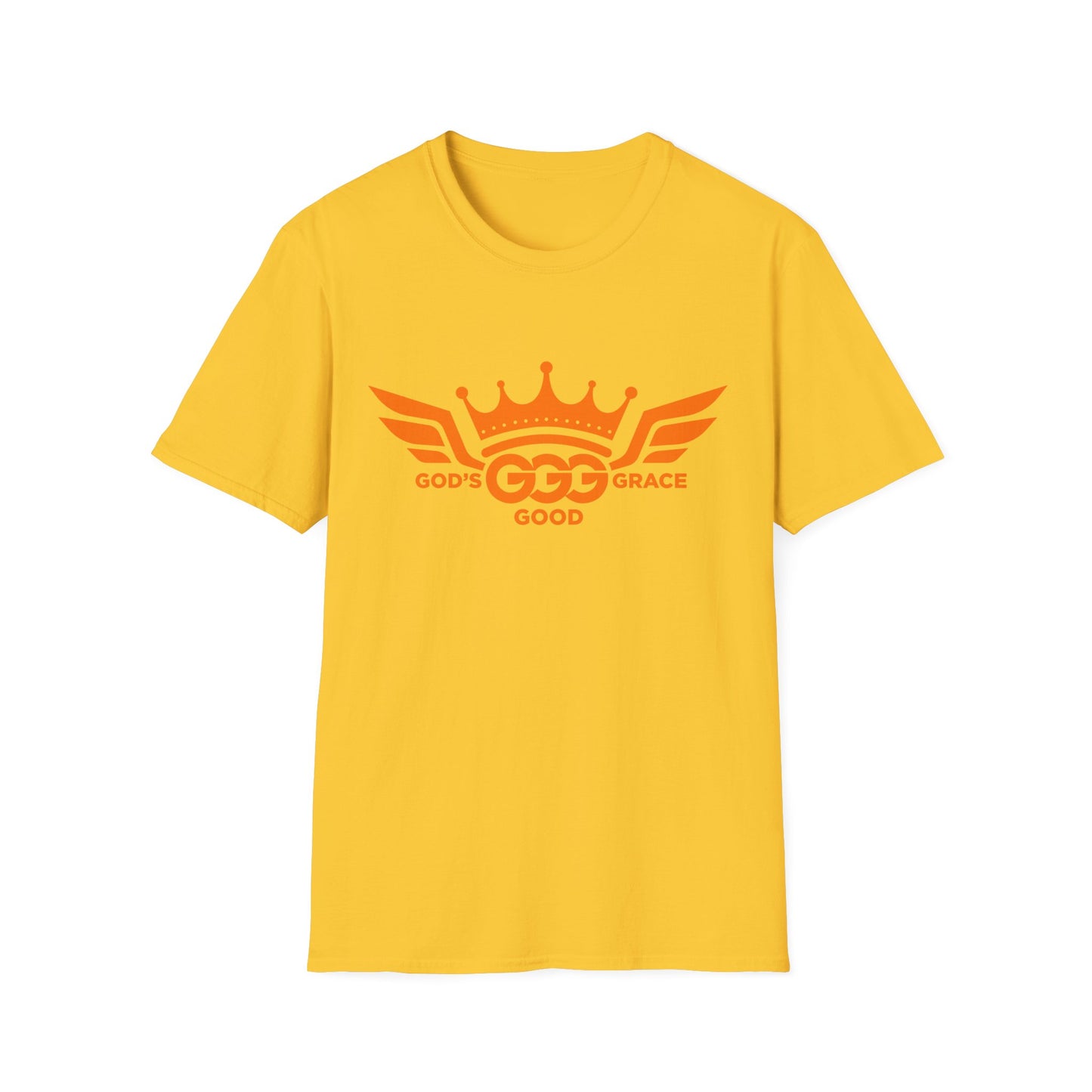 A....MULTIPLE COLORS  Florescent ORANGE LOGO.. Unisex SOFTSTYLE  T-Shirt