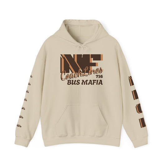 Z...m..NFCL WORK ATTIRE Bus Mafia Hoodie with Brown/Tan ...Sleeve Graphics