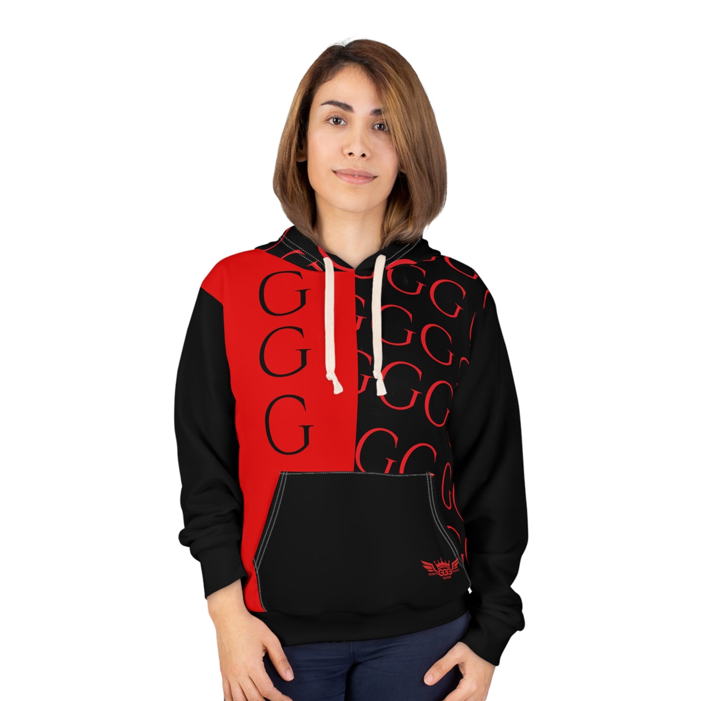 A...........................GGG...POLYESTER BIG BOY RED BLACK DESIGN Unisex Pullover Hoodie