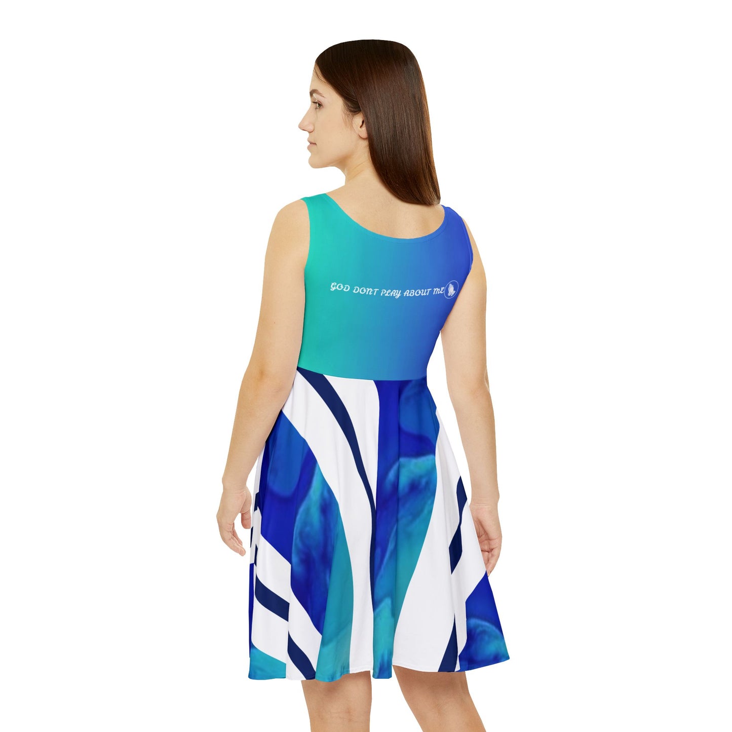 P...GGG..d..Blue,white Women's Summer Dress
