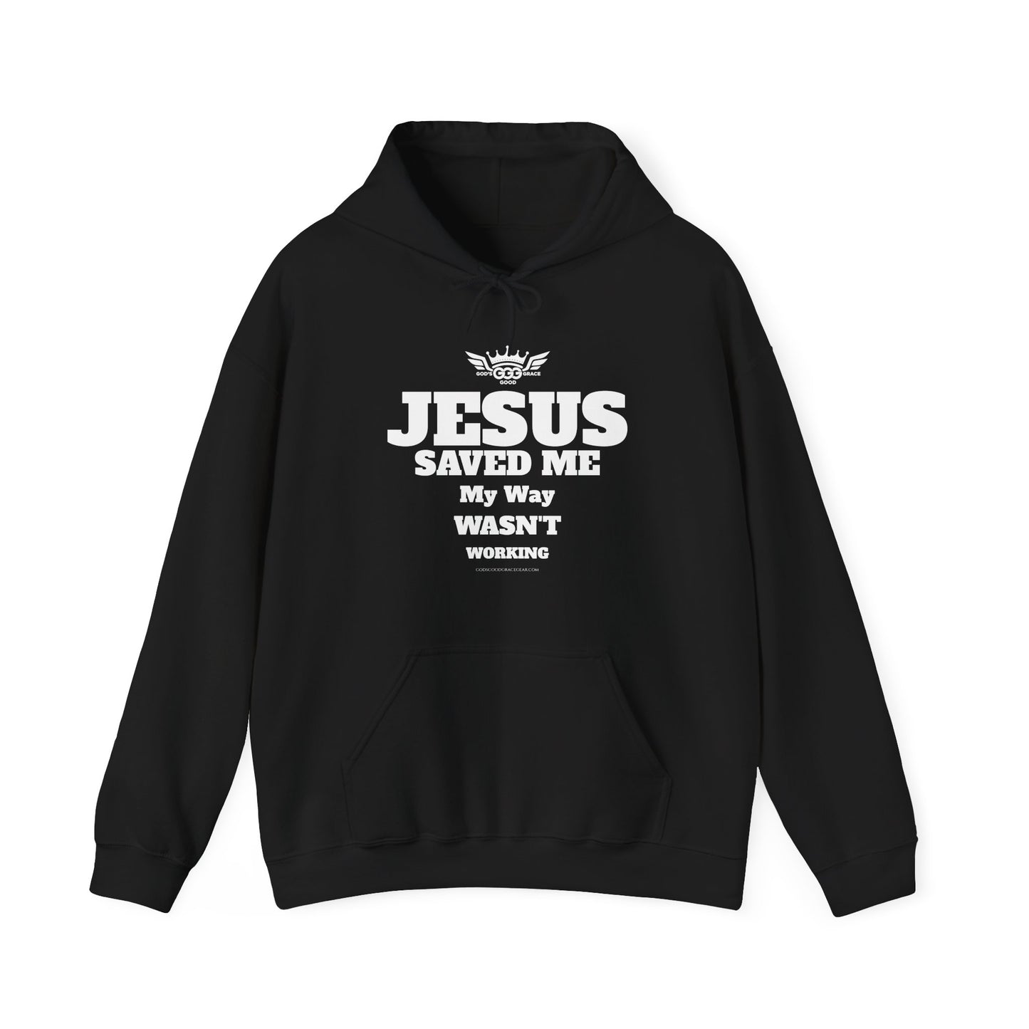 A......................JESUS SAVED ME ,WHITE LOGO (Multiple Colors) Unisex Heavy Blend™ Hooded Sweatshirt