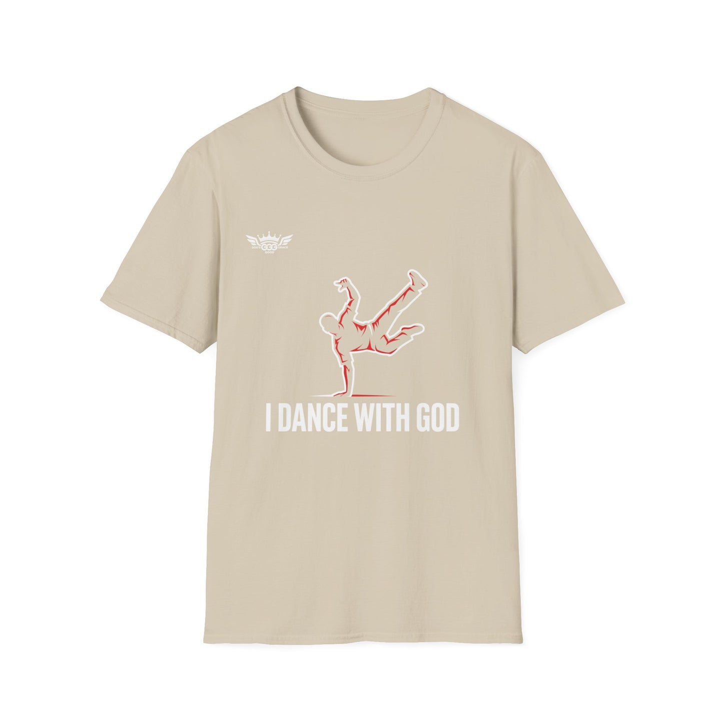 Zz...GGG.. I Dance With God..MULTIPLE COLORS BREAK DANCING Vibes Unisex Softstyle T-Shirt - Trendy Apparel for Creatives & Tech Enthusiasts