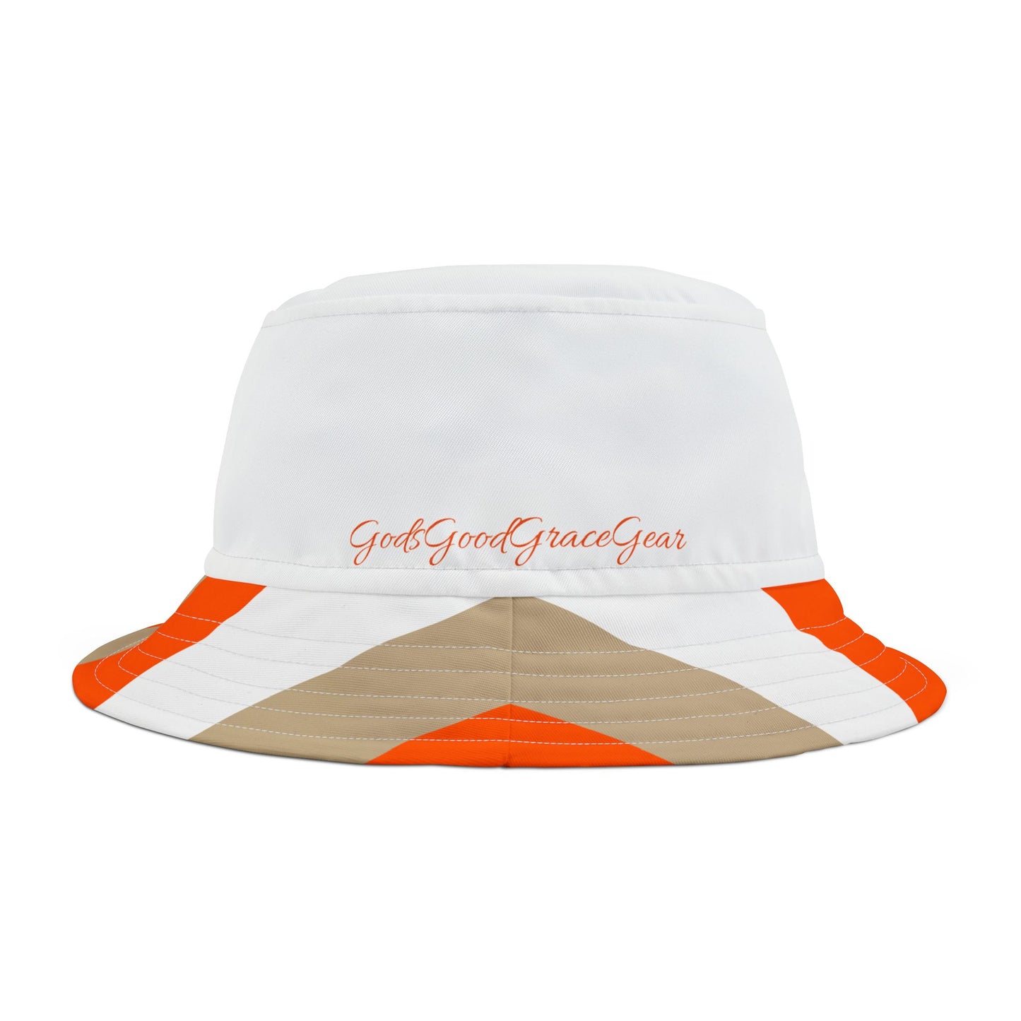A.........orange/white/beige Bucket Hat