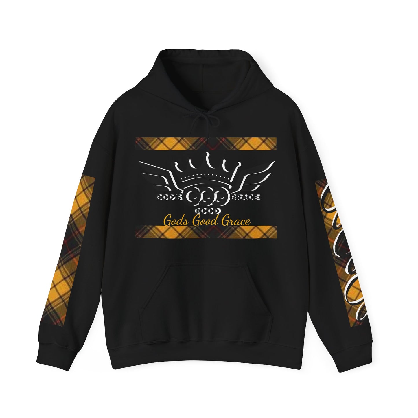 A..................GGG yellow plaid Unisex Heavy Blend™ Hooded Sweatshirt