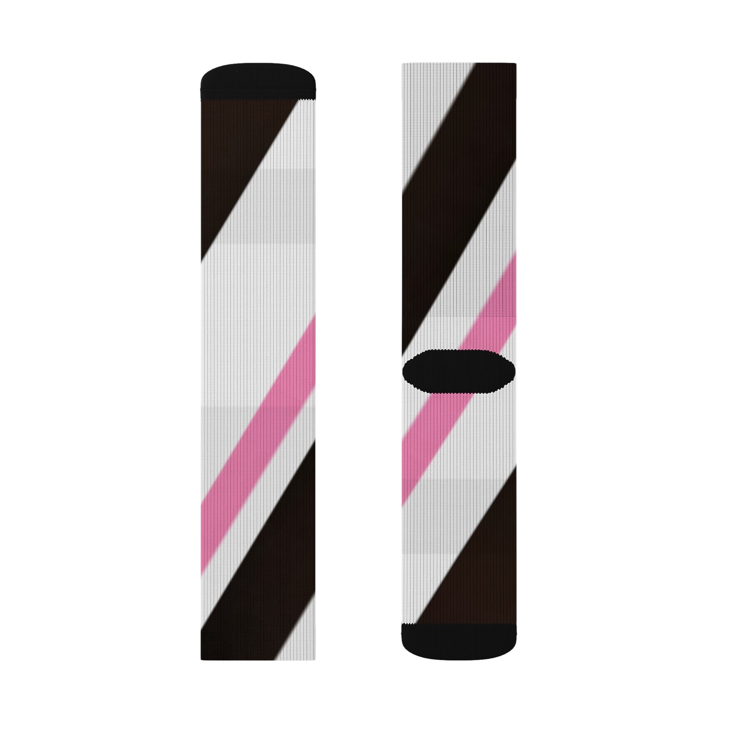 A......pink/white/brown GGG design Sublimation Socks