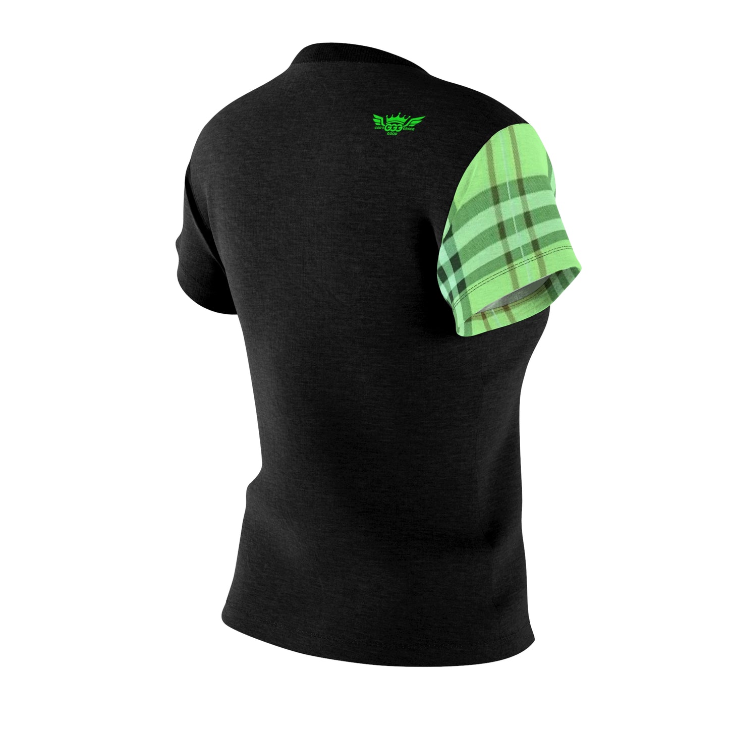 H...GGG fluorescent green,black,white design Women's AOP Cut & Sew Tee