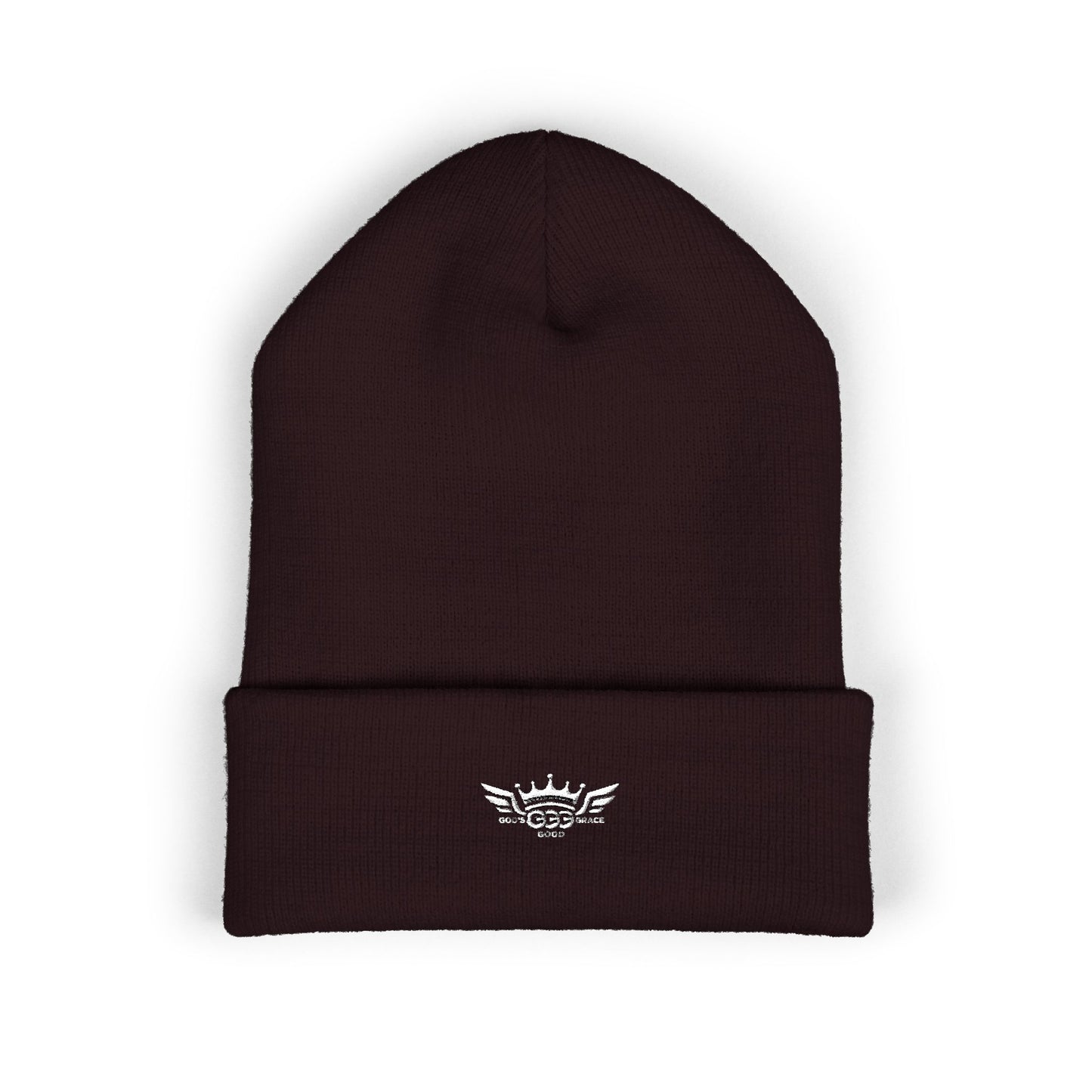 T...GGG White Logo Embroidered Classic Cuffed Beanie —MULTIPLE COLORS... Knit Hat